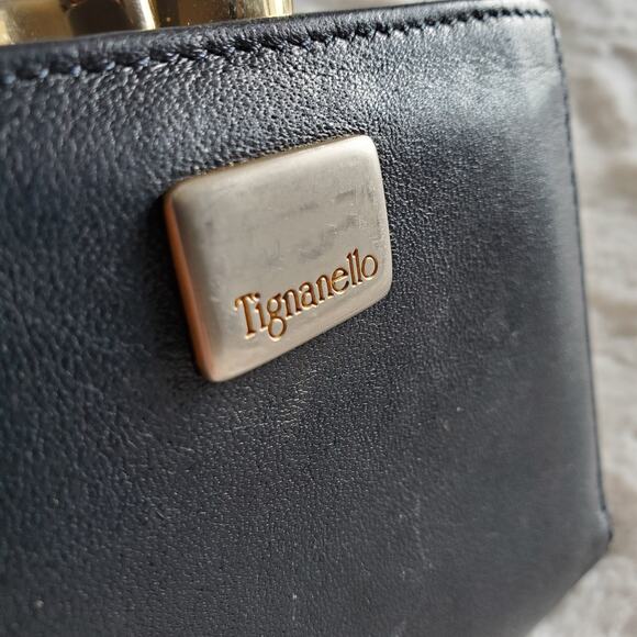 Tignanello Vintage Leather Wallet Navy Read Description - Picture 10 of 10